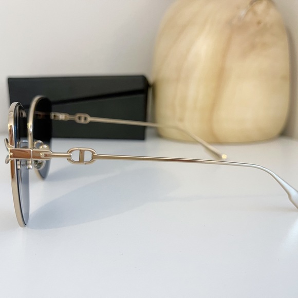 DIOR ~ GIPSY 1 Sunglasses Gold / Grey - Picture 4 of 10